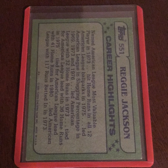 Reggie Jackson baseball card - Picture 2 of 2